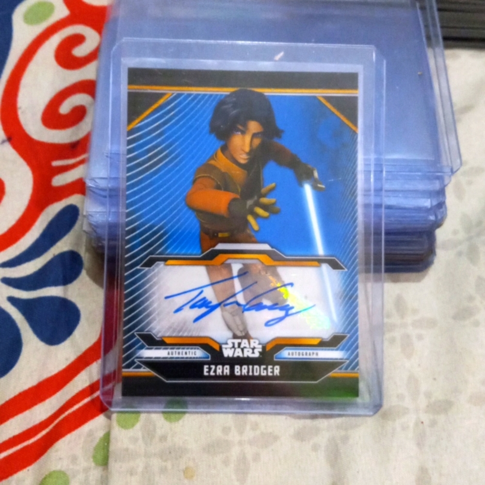 Ezra Bridger autographed 42/99  Sarwars trading card #A-TG